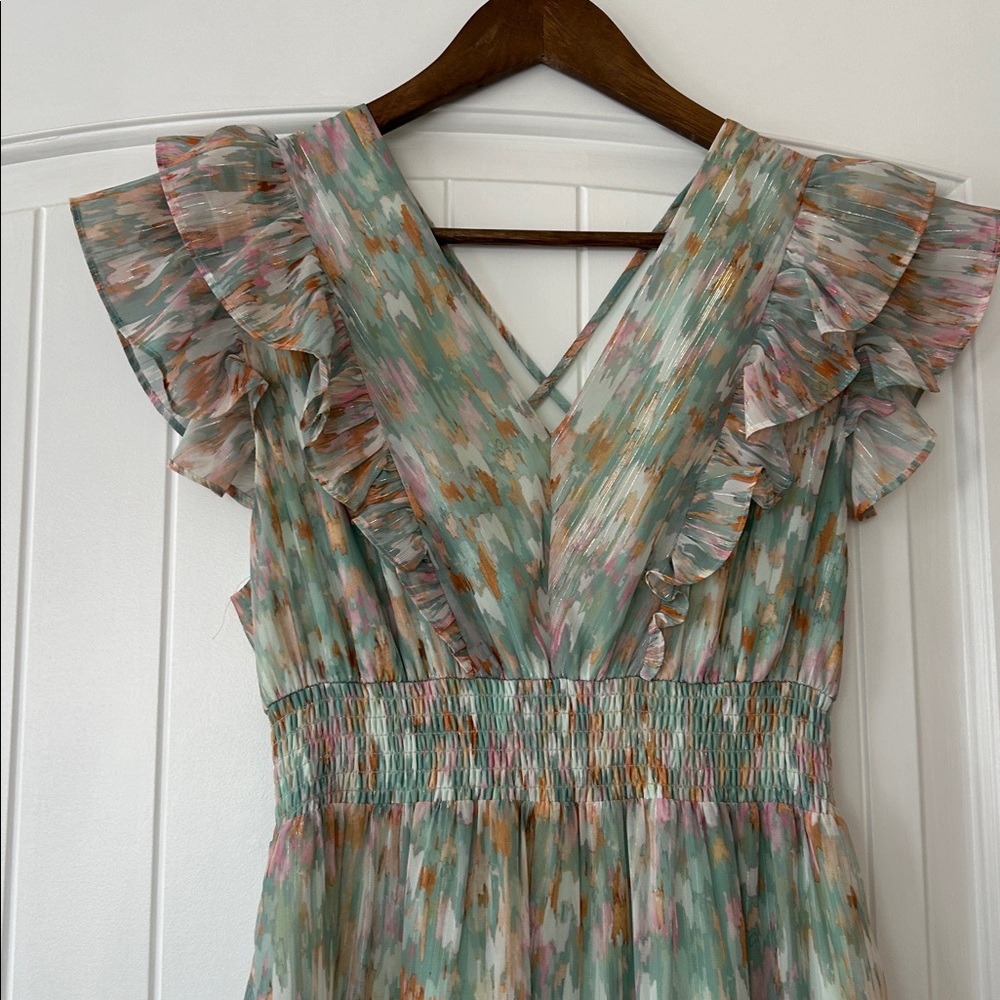 Koko & Mason Floral Ruffle Maxi Dress - Picture 4 of 10